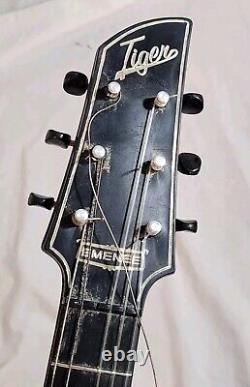 Vtg 1965 Emenee Tiger Toy Guitar With Amplifier 1670 With Box/Case Instr Mip