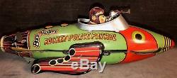 Vtg Buck Rogers Rocket Police Patrol Wind Up Toy Louis Marx & Co Pre 1940 MS50