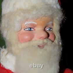 Vtg GERMAN Wind Up SANTA CLAUSE Toy Made in WESTERN GERMAN WORKS BEAUTIFULLY