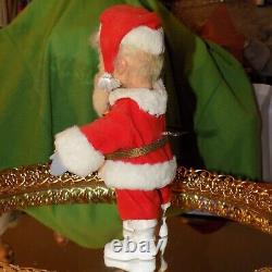 Vtg GERMAN Wind Up SANTA CLAUSE Toy Made in WESTERN GERMAN WORKS BEAUTIFULLY