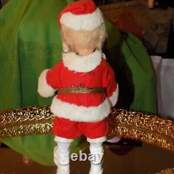 Vtg GERMAN Wind Up SANTA CLAUSE Toy Made in WESTERN GERMAN WORKS BEAUTIFULLY