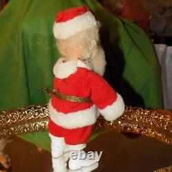 Vtg GERMAN Wind Up SANTA CLAUSE Toy Made in WESTERN GERMAN WORKS BEAUTIFULLY