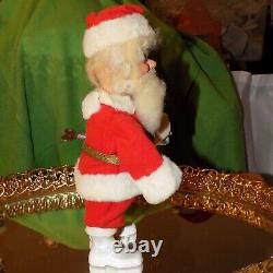 Vtg GERMAN Wind Up SANTA CLAUSE Toy Made in WESTERN GERMAN WORKS BEAUTIFULLY