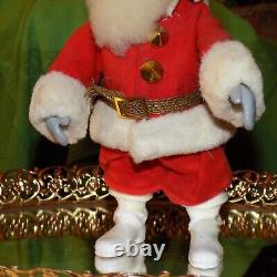 Vtg GERMAN Wind Up SANTA CLAUSE Toy Made in WESTERN GERMAN WORKS BEAUTIFULLY