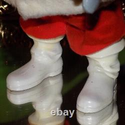 Vtg GERMAN Wind Up SANTA CLAUSE Toy Made in WESTERN GERMAN WORKS BEAUTIFULLY