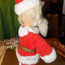 Vtg GERMAN Wind Up SANTA CLAUSE Toy Made in WESTERN GERMAN WORKS BEAUTIFULLY