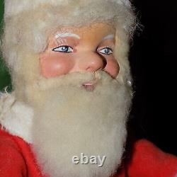 Vtg GERMAN Wind Up SANTA CLAUSE Toy Made in WESTERN GERMAN WORKS BEAUTIFULLY