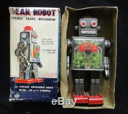 Vtg Gear Robot Visible Gears Mechanism Wind Up Toy withBox SH Horikawa Japan Works