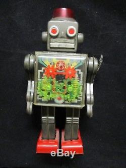 Vtg Gear Robot Visible Gears Mechanism Wind Up Toy withBox SH Horikawa Japan Works