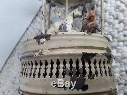 Vtg. Gunthermann antique tin Wind-Up CAROUSEL Toy merry go round GESENIA antique