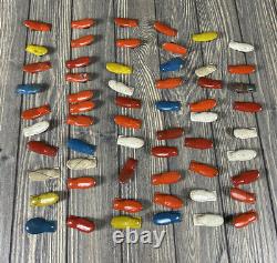 Vtg Lot of 59 Multi Color Tin Noise Clickers Toys Sound Makers