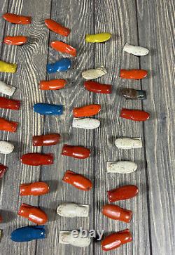 Vtg Lot of 59 Multi Color Tin Noise Clickers Toys Sound Makers