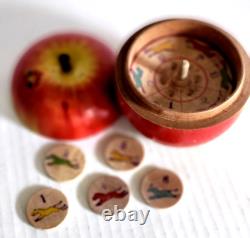 Vtg Rare Wood Apple Roulette Horse Racing Game Made in Occupied Japan