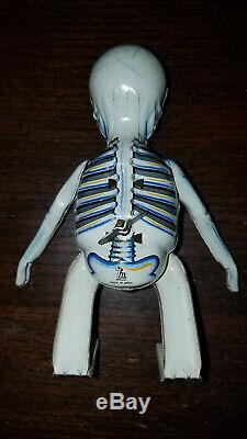 Vtg. Wind up tin toy Mikuni Made In Japan Skeleton