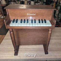 WORKING & VIDEO! Vintage Shoenhut 25 Key Chromatic Toy Piano Antique