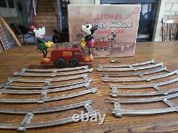 WOW! 1930's Lionel Walt Disney Enterprises Mickey Minnie Mouse Hand Car in Box