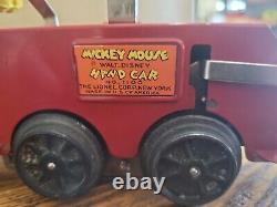 WOW! 1930's Lionel Walt Disney Enterprises Mickey Minnie Mouse Hand Car in Box