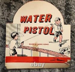 Water Pistol Toy in Store Display Box Squirting Unused Vintage 36 Old Toys NOS
