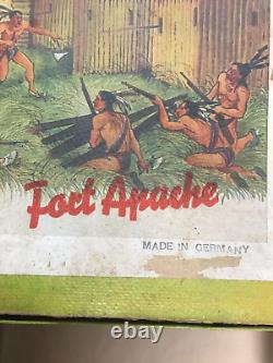 Wooden Fort Apache model very old made in Germany in original box