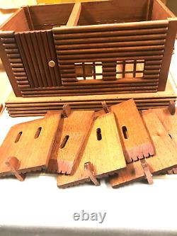 Wooden Fort Apache model very old made in Germany in original box