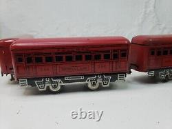 Working Marx Toys Tin Wind Up Train Set No Key New York Central Pullman Prewar