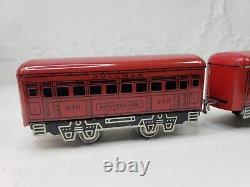 Working Marx Toys Tin Wind Up Train Set No Key New York Central Pullman Prewar