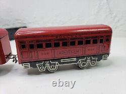 Working Marx Toys Tin Wind Up Train Set No Key New York Central Pullman Prewar