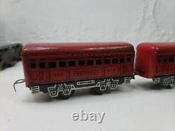 Working Marx Toys Tin Wind Up Train Set No Key New York Central Pullman Prewar