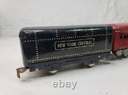 Working Marx Toys Tin Wind Up Train Set No Key New York Central Pullman Prewar