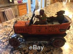 Working! Vintage AMOS AND ANDY Car Marx 1930's Tin Fresh Air Taxi Windup Toy