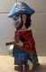 Yone 1960's Tin Litho Wind-Up Pirate. Goes Forward, Bell Rings, And Turns. OBO