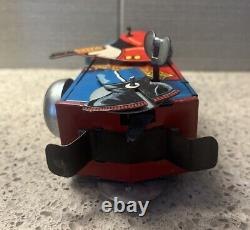 Yone 1960's Tin Litho Wind-Up Pirate. Goes Forward, Bell Rings, And Turns. OBO
