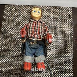 Yonezawa Marshall Wild Bill Metal toy mechanical cowboy For Display Parts READ