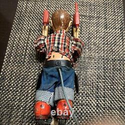 Yonezawa Marshall Wild Bill Metal toy mechanical cowboy For Display Parts READ